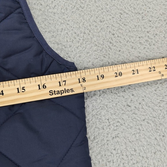 J Crew Vest Womens Extra Small Navy Blue Quilted Puffer‎ Utility Pockets FA19 XS - Picture 11 of 12